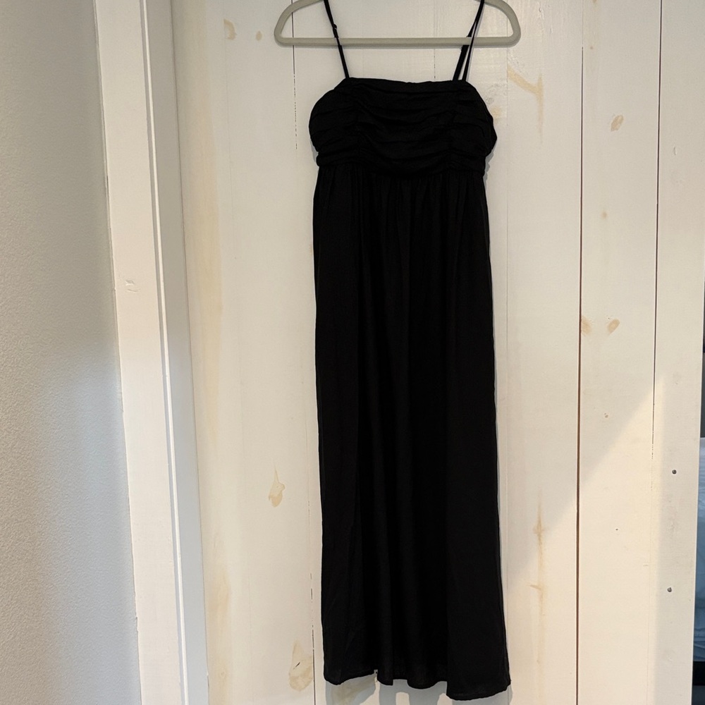 Linen blend black Free Assembly maxi dress
